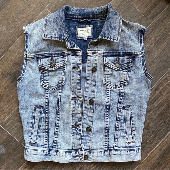 Heritage 1981 Acid Wash Denim Vest - Picture 1 of 4